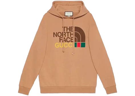 gucci north face hoodie brown.